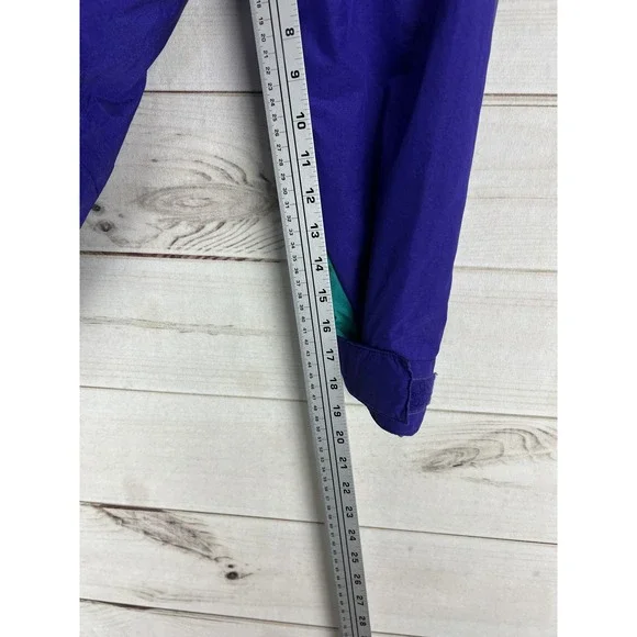 Vintage L.L.Bean Jacket Womens S Purple Hooded Mountain Parka Plaid Lined 90s - Picture 12 of 12
